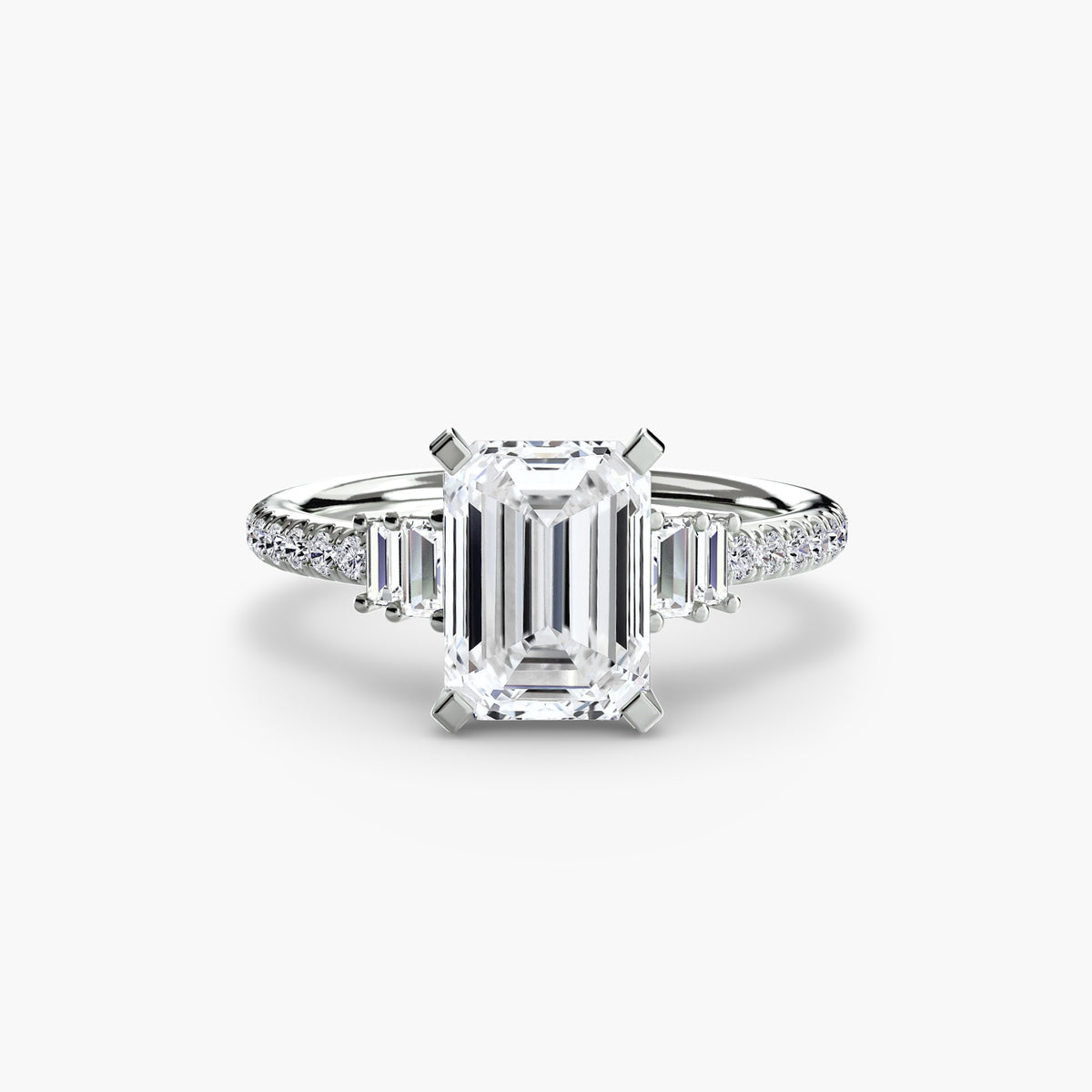 Ring Setting - 18K White Gold (Heart)