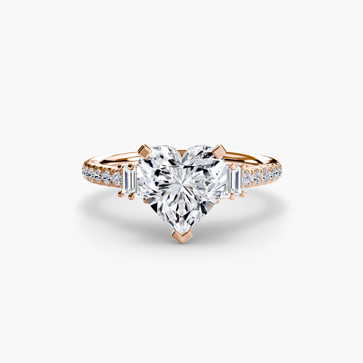 Ring Setting - 14K Rose Gold (Radiant)