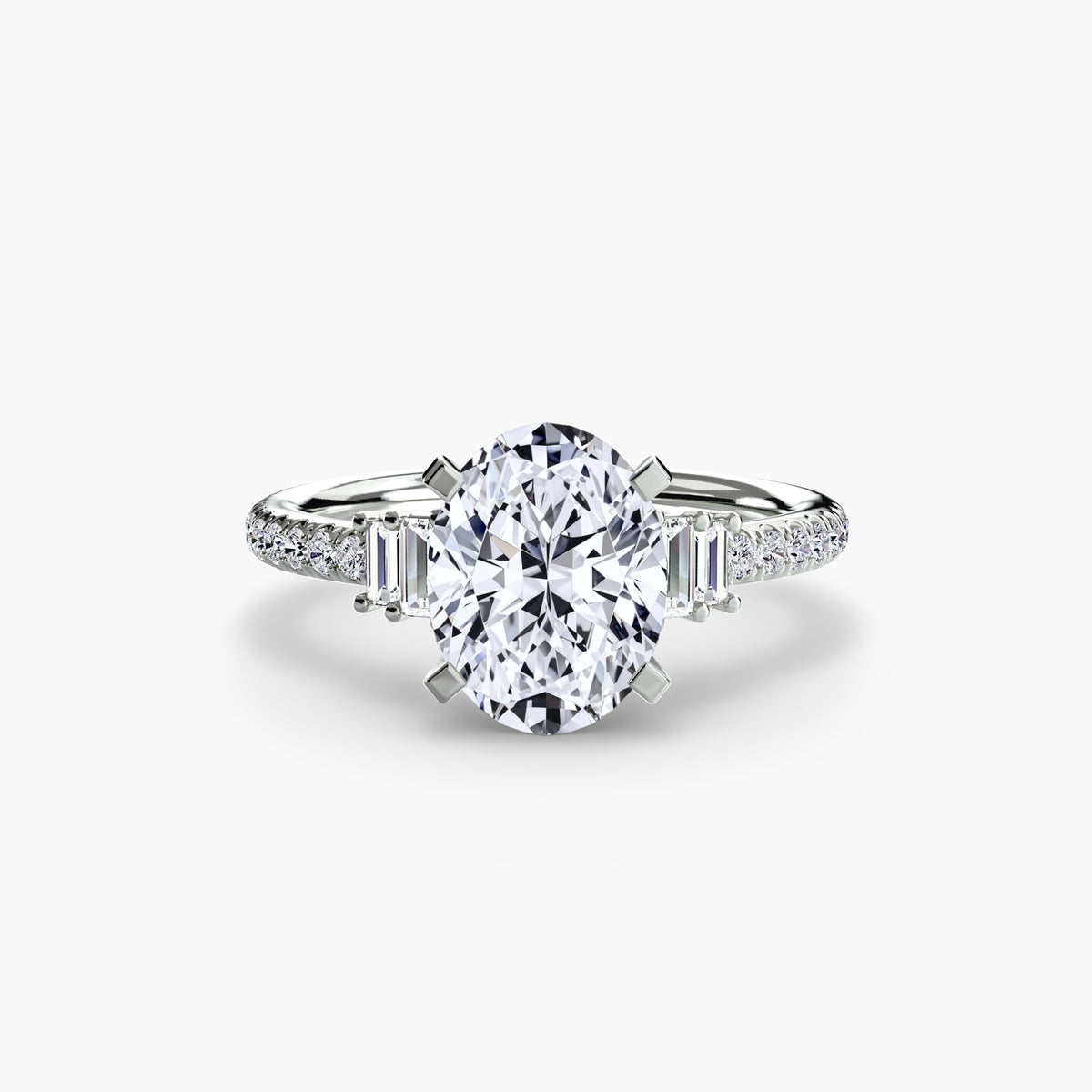 Ring Setting - 14K White Gold (Pear)
