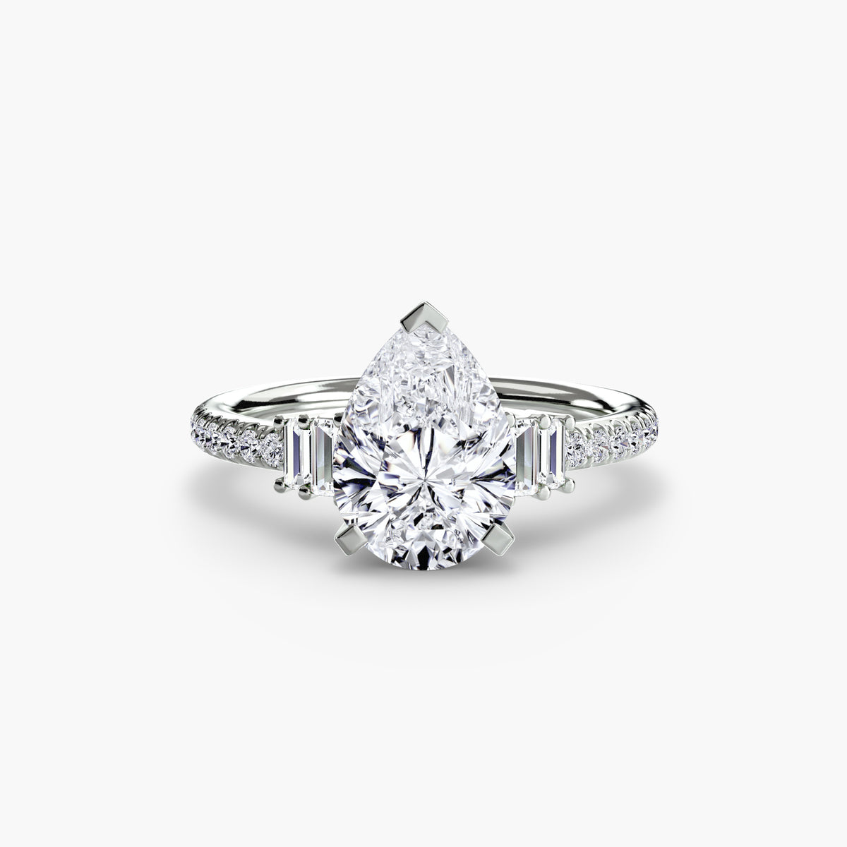 Ring Setting - 950 Platinum (Emerald)