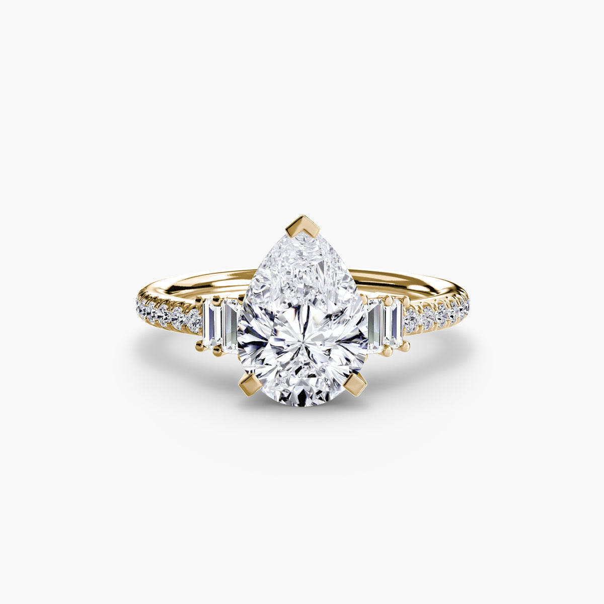 Ring Setting - 18K Yellow Gold (Emerald)