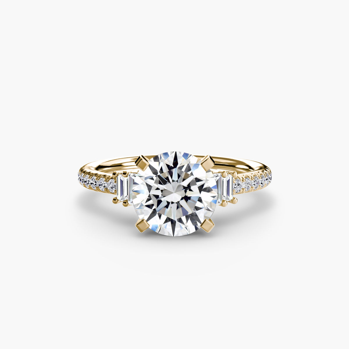 Ring Setting - 18K Yellow Gold (Princess)