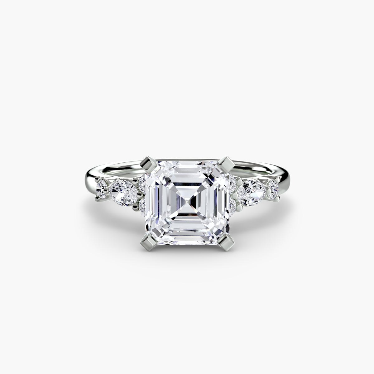 Ring Setting - 14K White Gold (Marquise)
