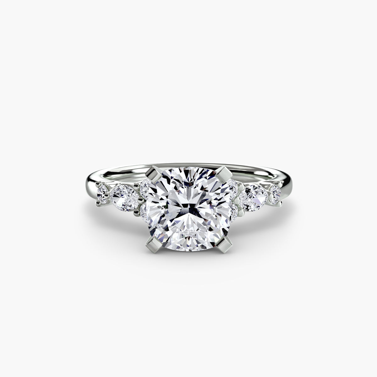 Ring Setting - 18K White Gold (Oval)