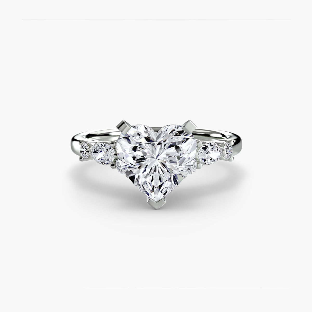 Ring Setting - 18K White Gold (Radiant)