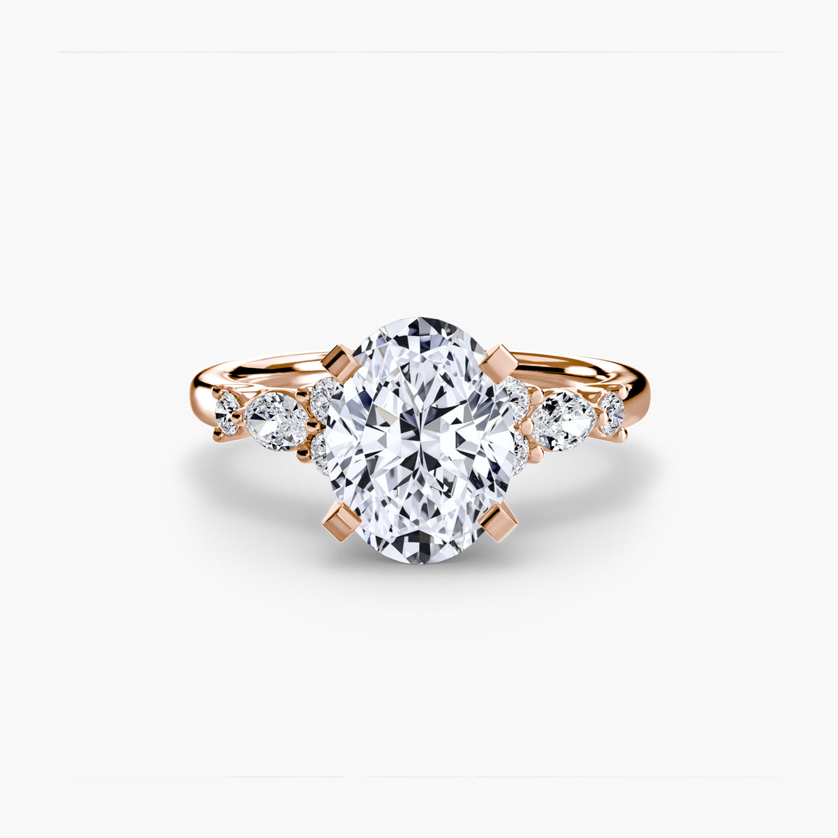 Ring Setting - 18K Rose Gold (Pear)
