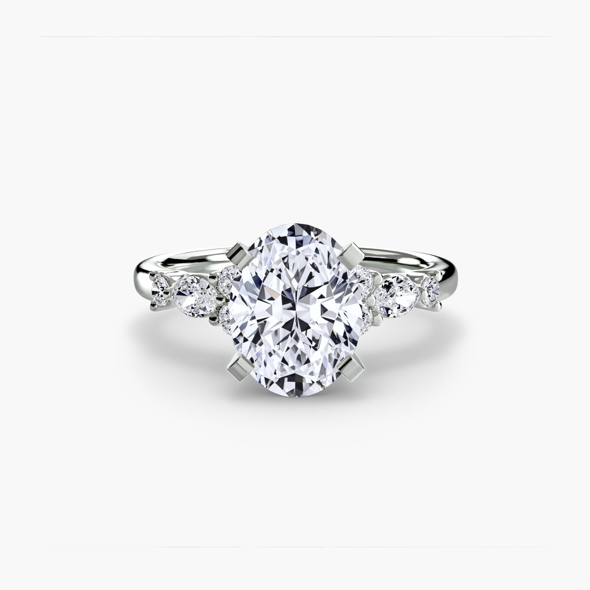 Ring Setting - 950 Platinum (Pear)