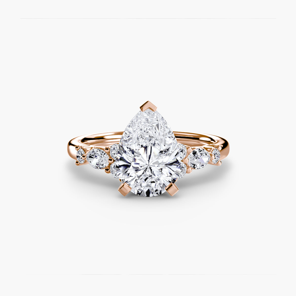 Ring Setting - 18K Rose Gold (Emerald)