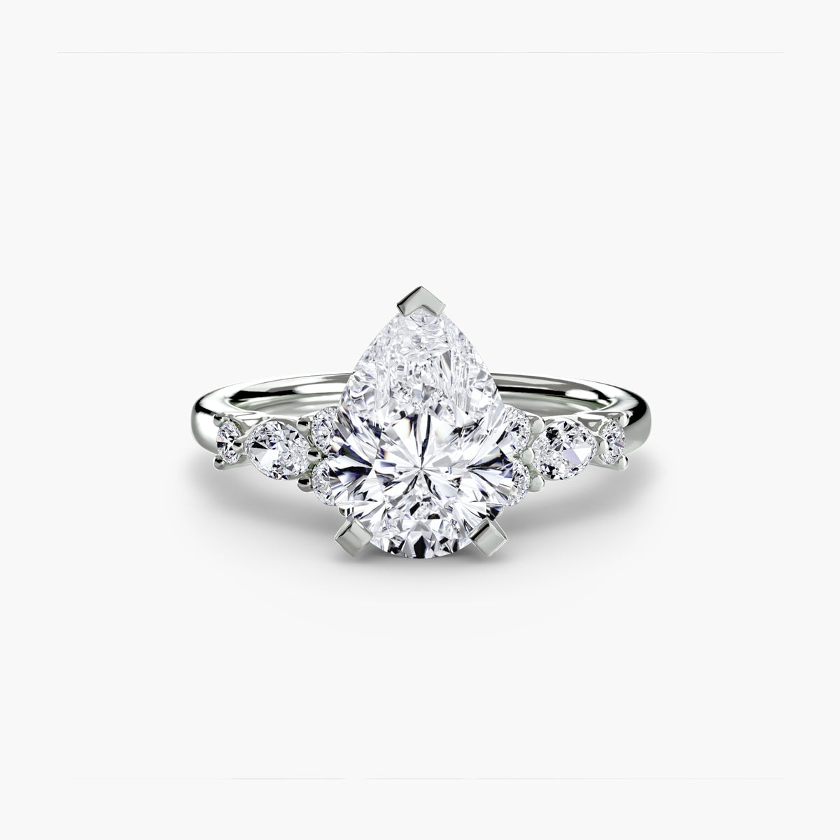 Ring Setting - 18K White Gold (Emerald)