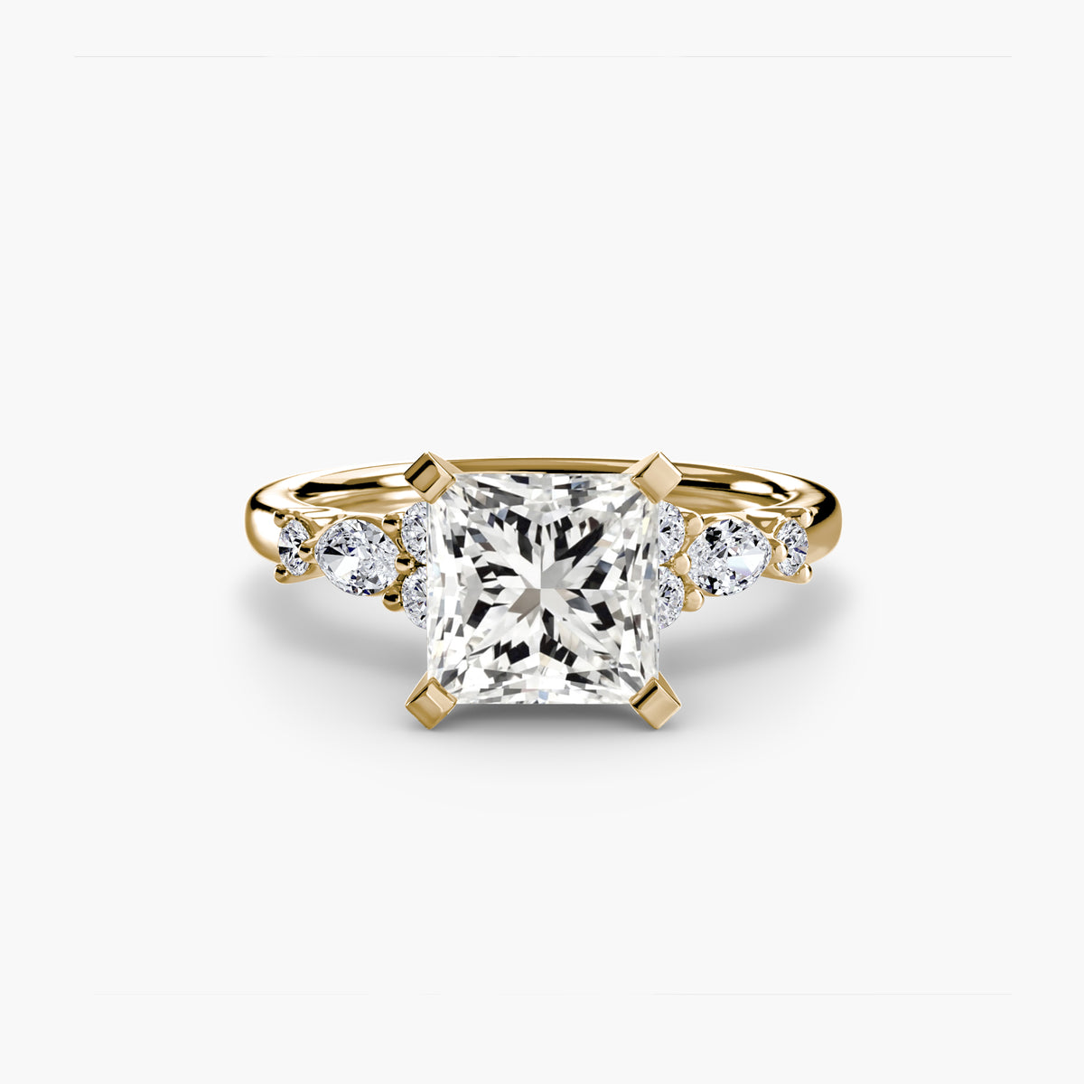 Ring Setting - 18K Yellow Gold (Cushion)