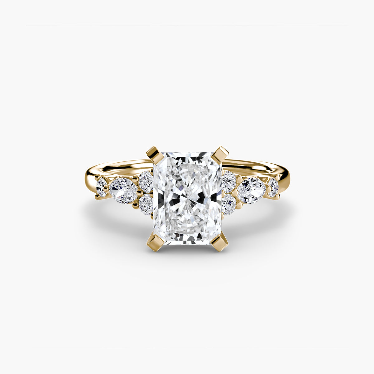 Ring Setting - 14K Yellow Gold (Asscher)