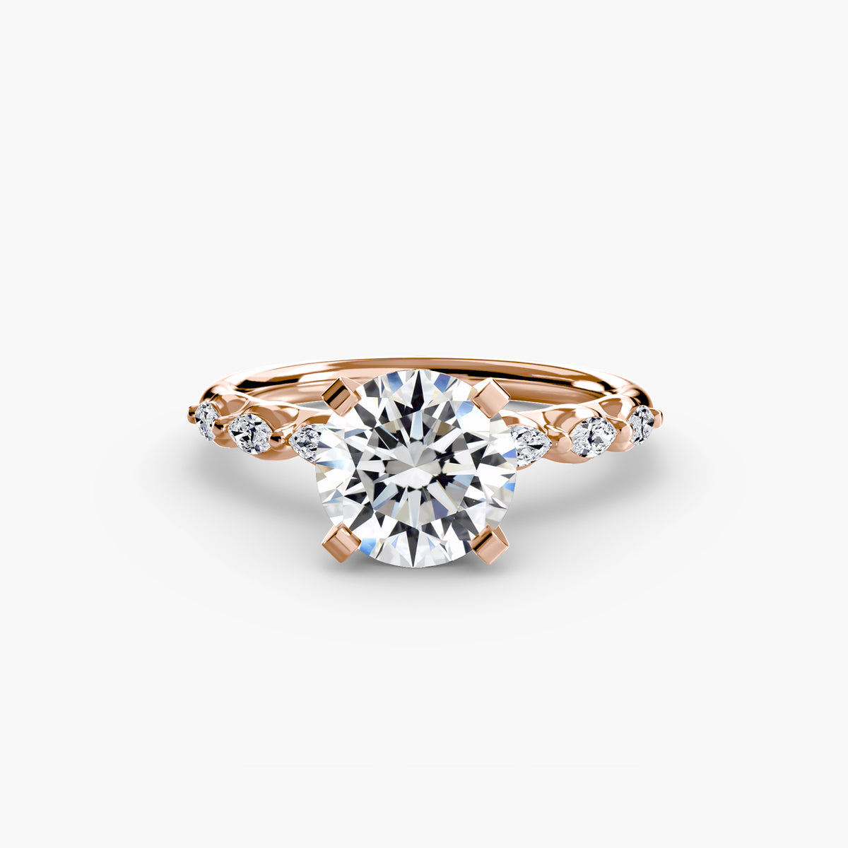 Ring Setting - 14K Rose Gold (Princess)