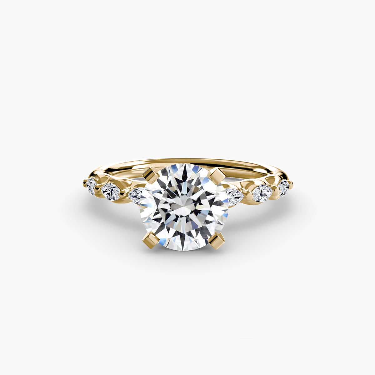 Ring Setting - 14K Yellow Gold (Princess)