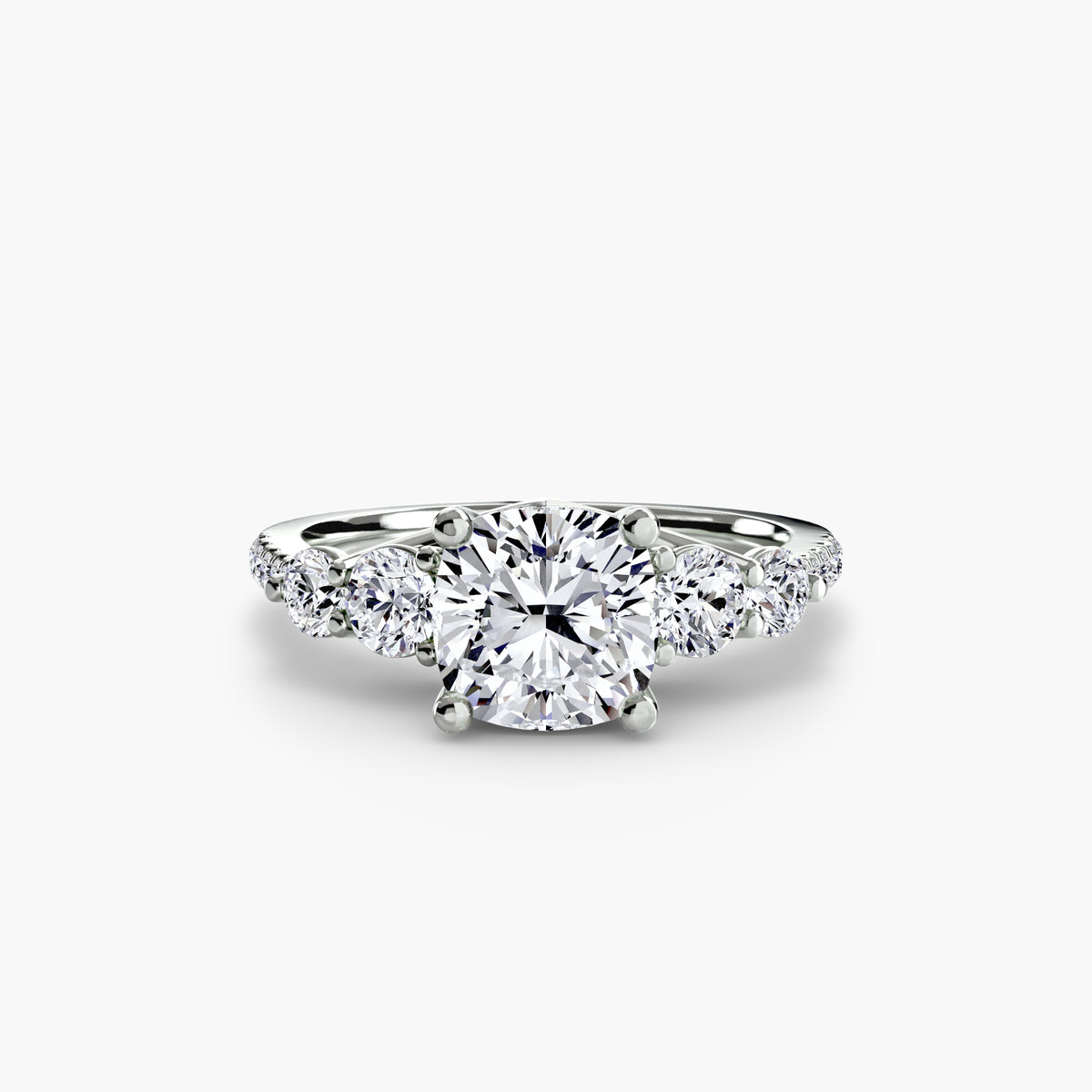 Ring Setting - 18K White Gold (Oval)
