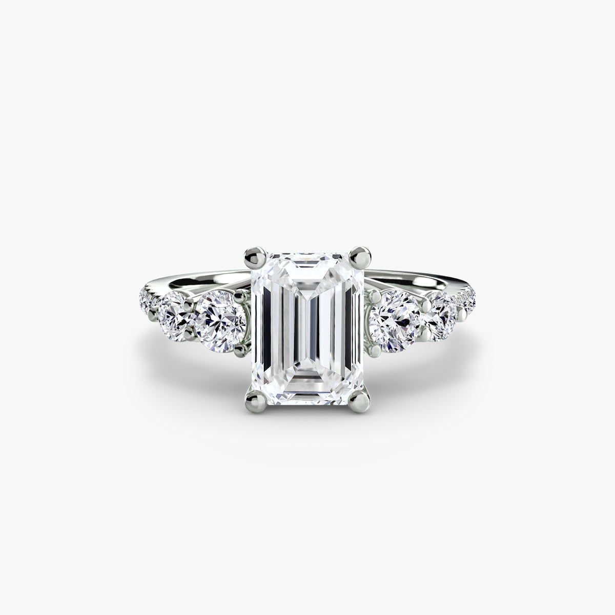 Ring Setting - 18K White Gold (Heart)