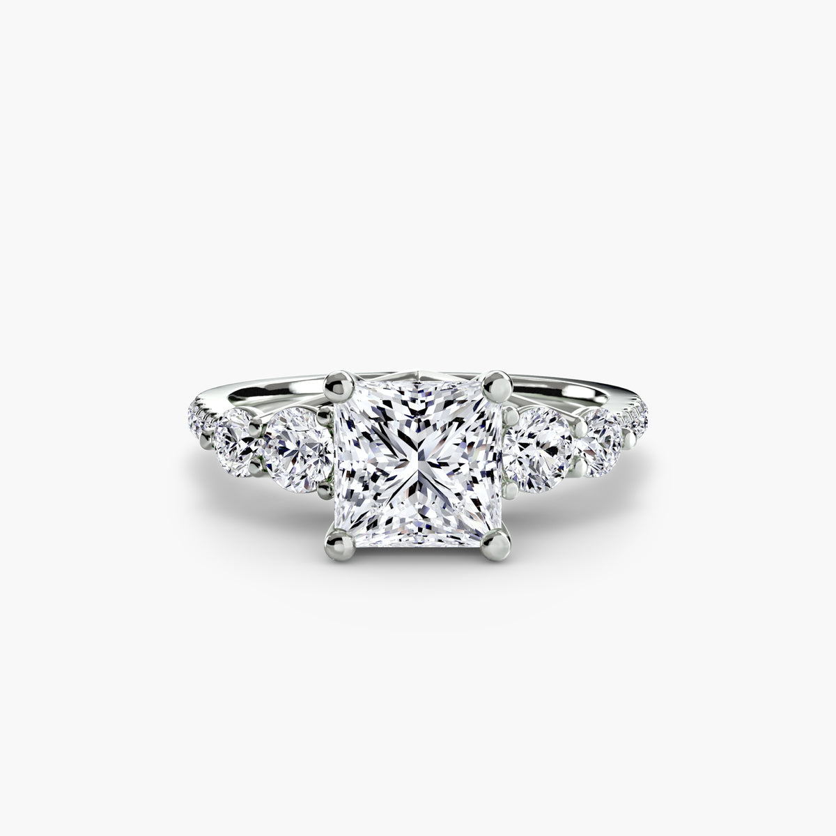 Ring Setting - 14K White Gold (Cushion)