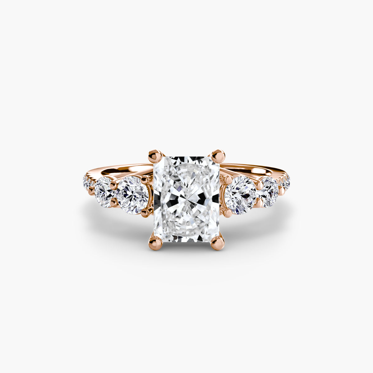 Ring Setting - 14K Rose Gold (Asscher)