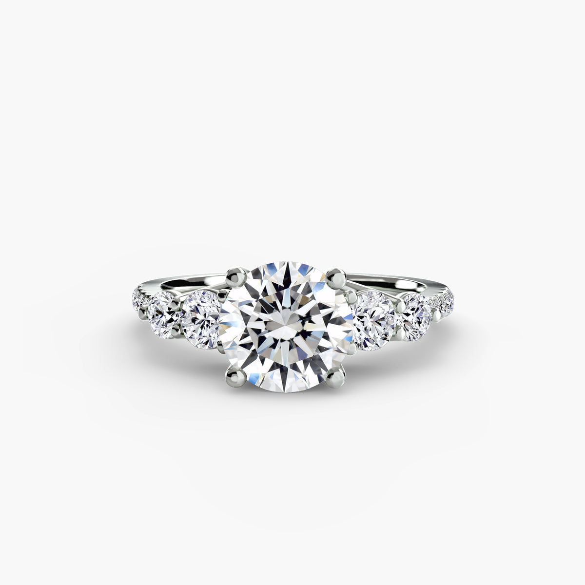 Ring Setting - 14K White Gold (Princess)