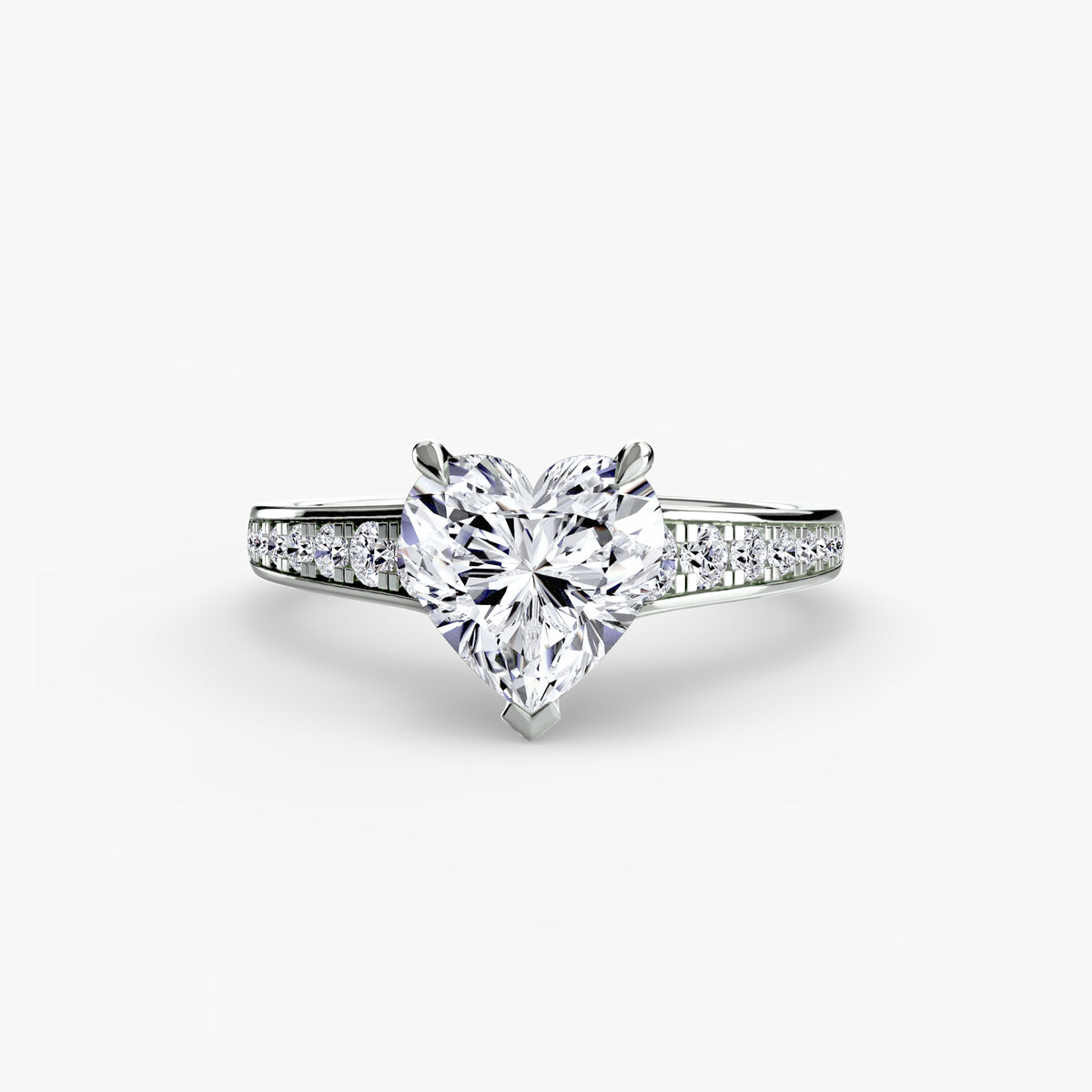 Ring Setting - 14K White Gold (Radiant)