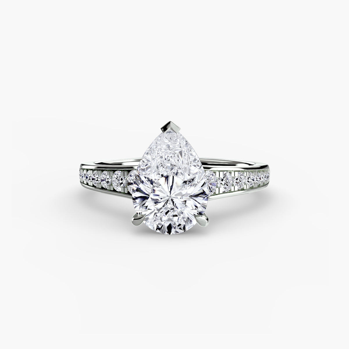 Ring Setting - 14K White Gold (Emerald)