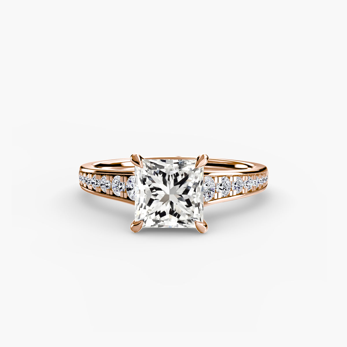 Ring Setting - 18K Rose Gold (Cushion)