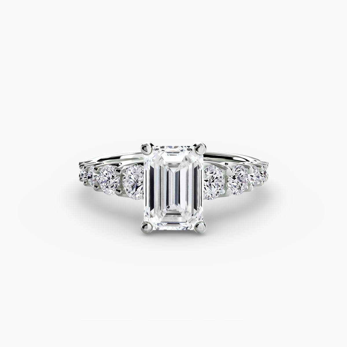 Ring Setting - 14K White Gold (Heart)