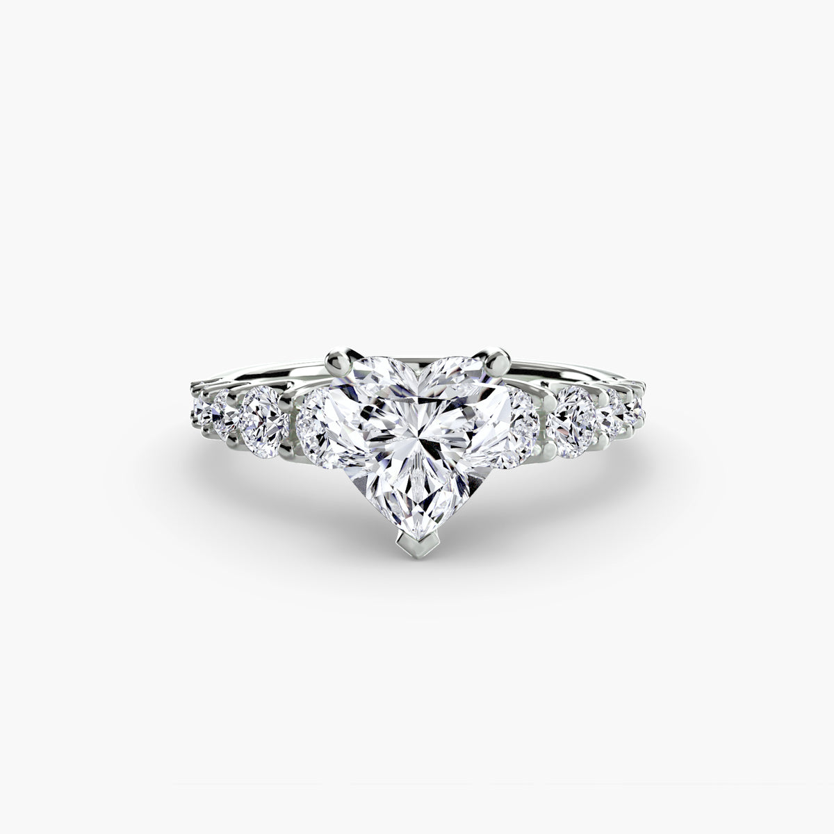 Ring Setting - 18K White Gold (Radiant)