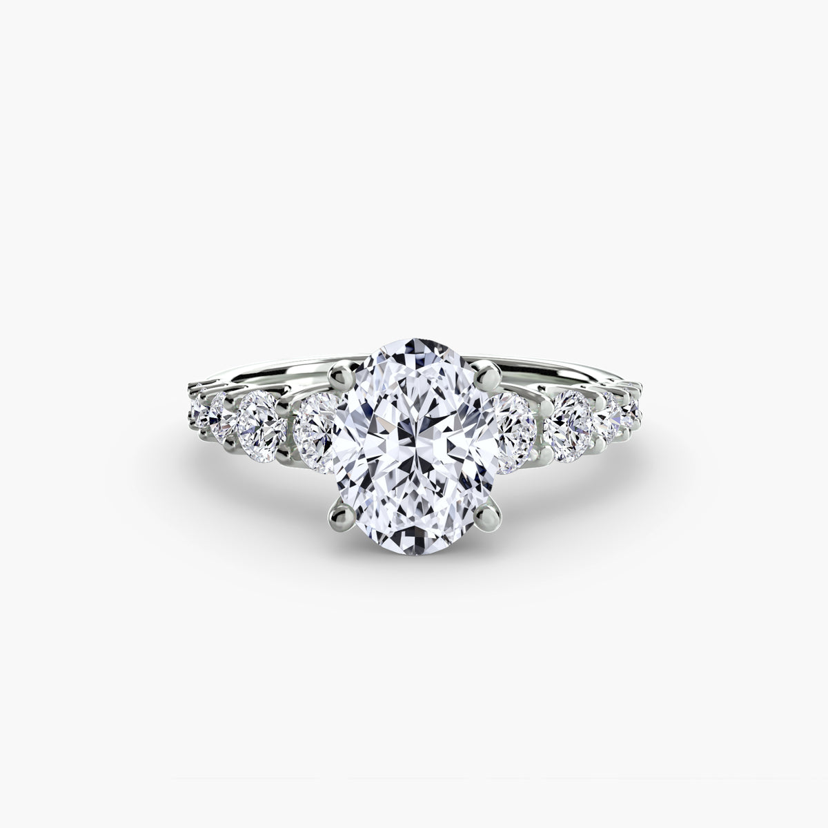 Ring Setting - 18K White Gold (Pear)