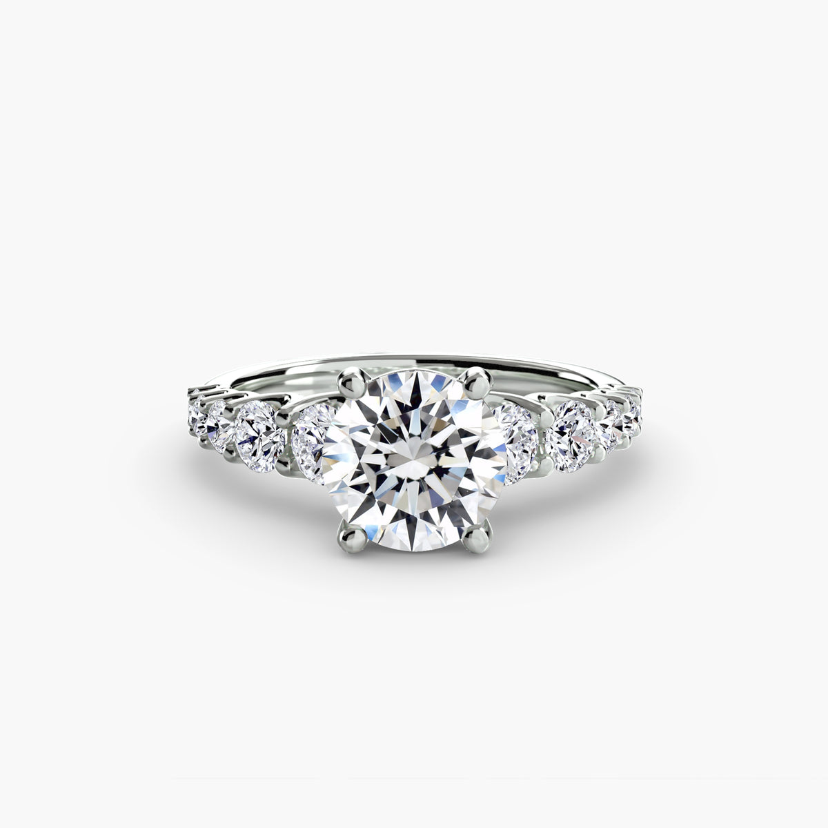 Ring Setting - 18K White Gold (Princess)