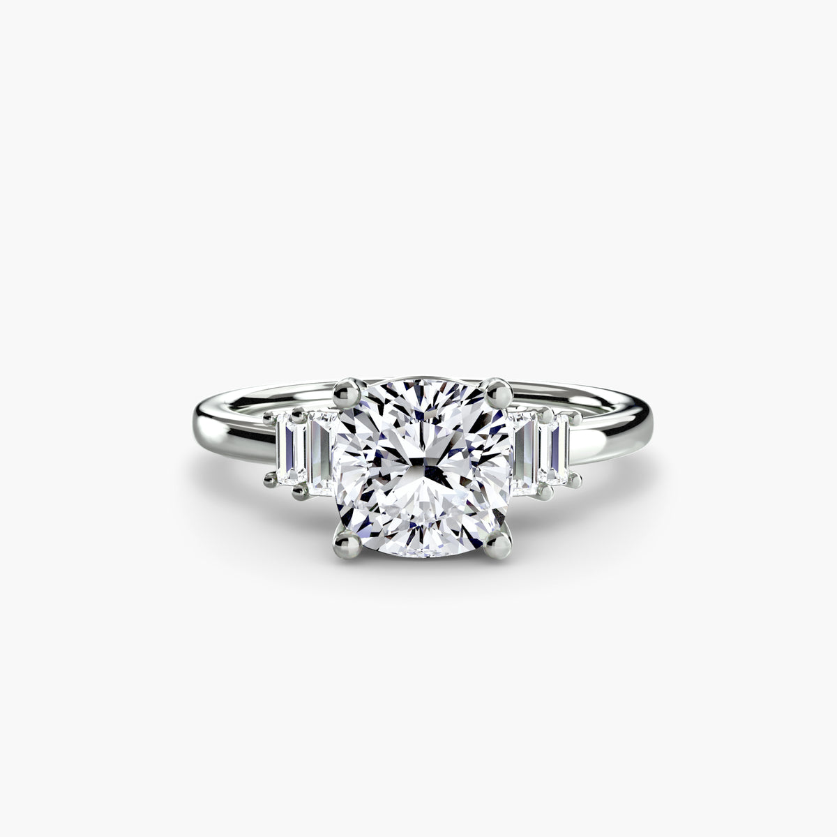 Ring Setting - 14K White Gold (Oval)