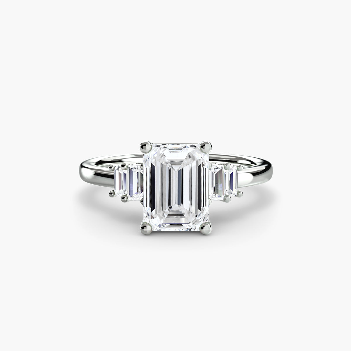 Ring Setting - 18K White Gold (Heart)