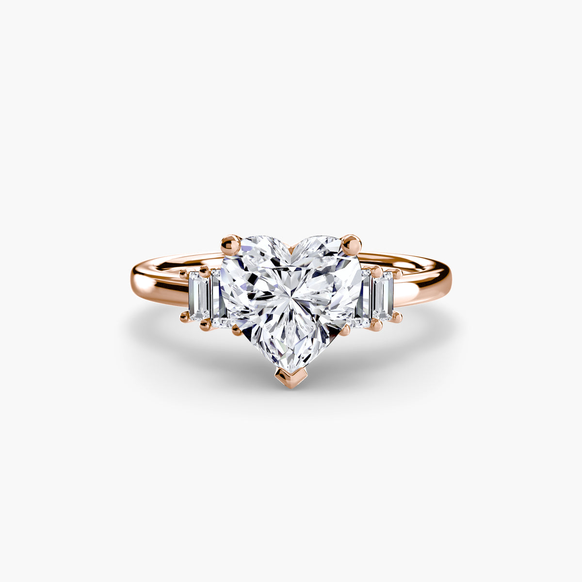Ring Setting - 14K Rose Gold (Radiant)