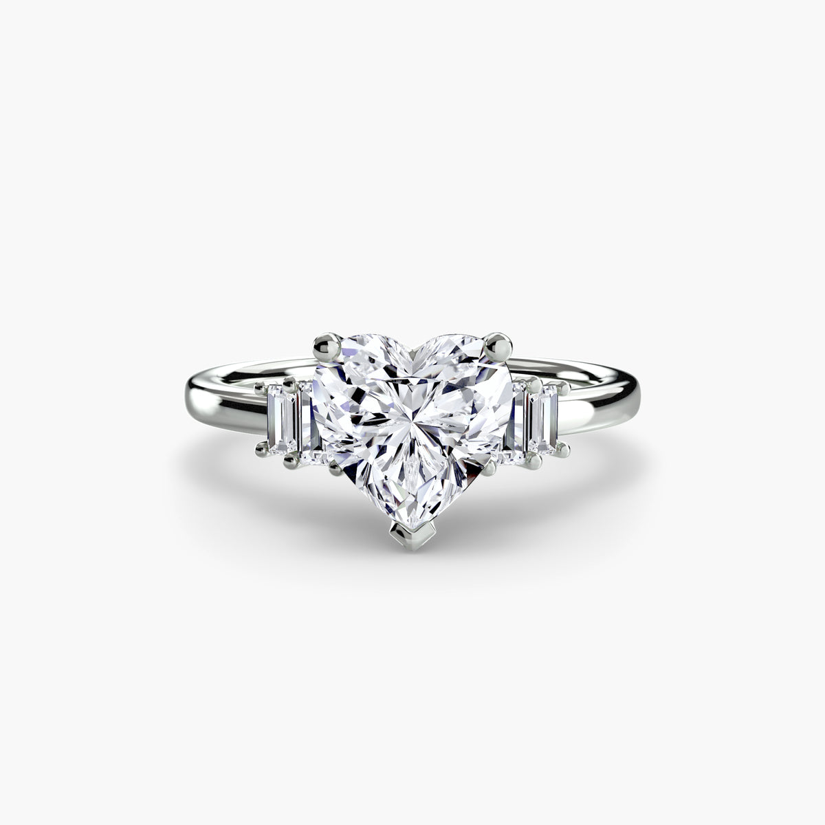 Ring Setting - 14K White Gold (Radiant)