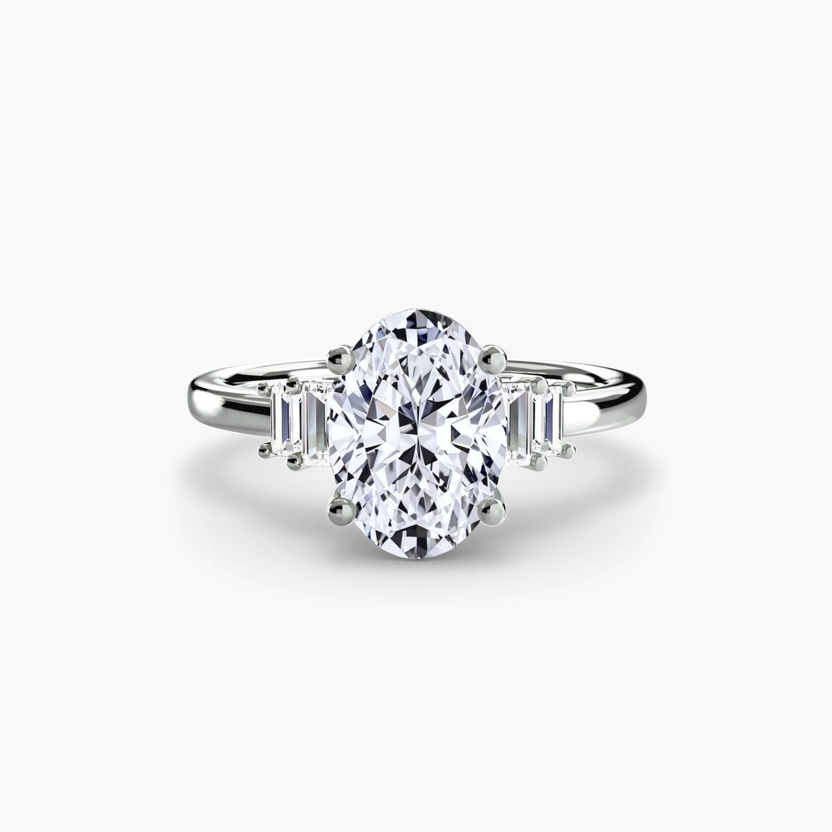 Ring Setting - 18K White Gold (Pear)