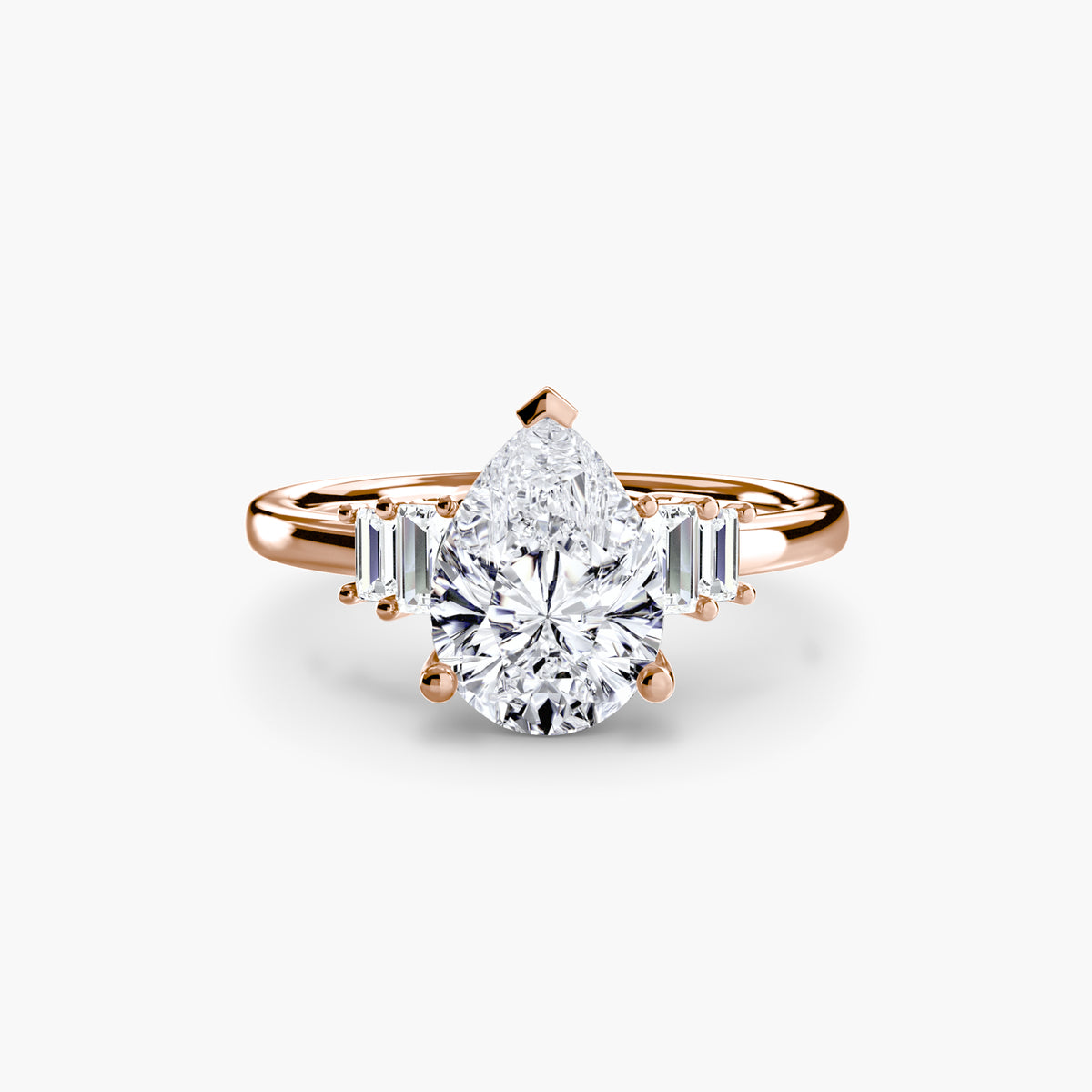 Ring Setting - 14K Rose Gold (Emerald)