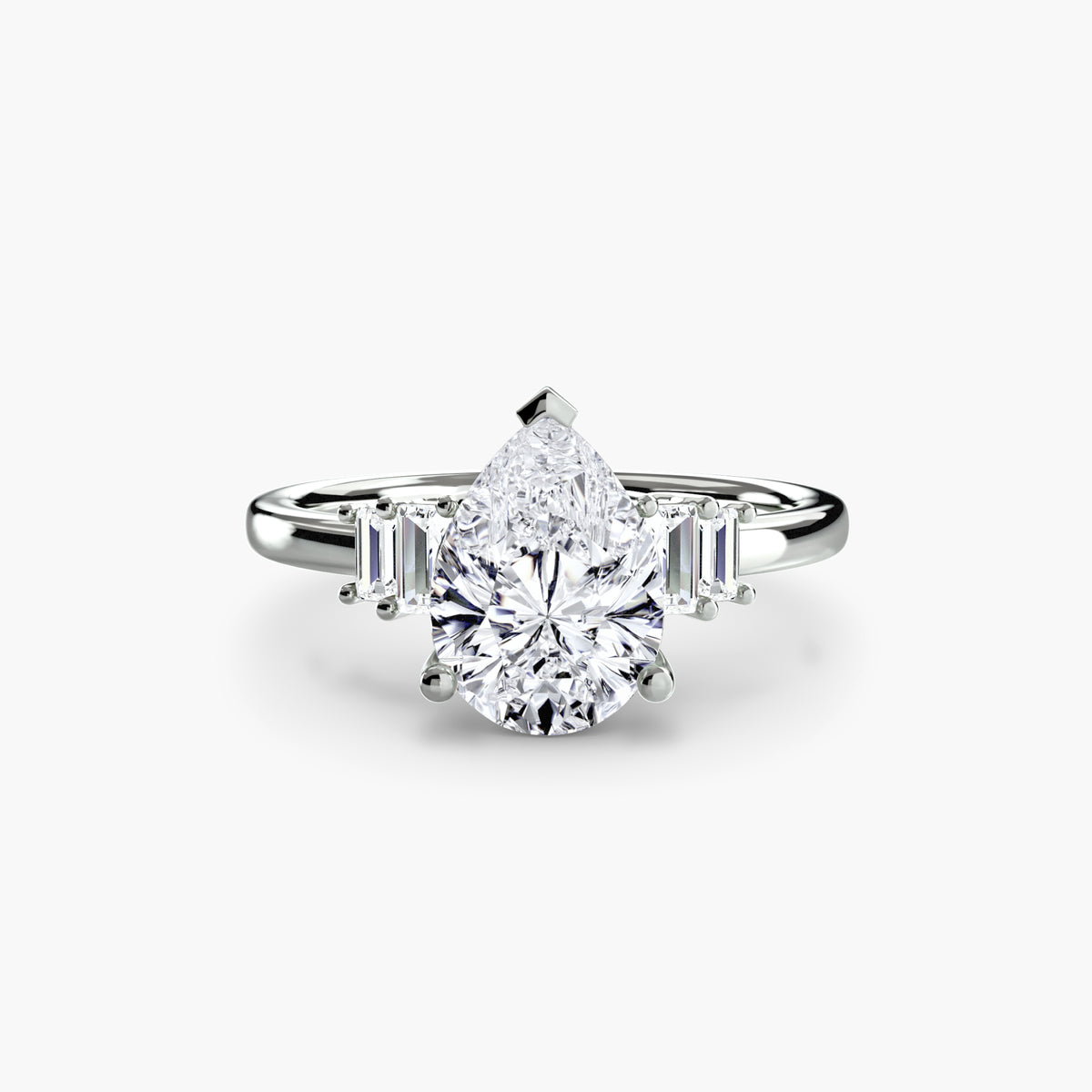 Ring Setting - 950 Platinum (Emerald)