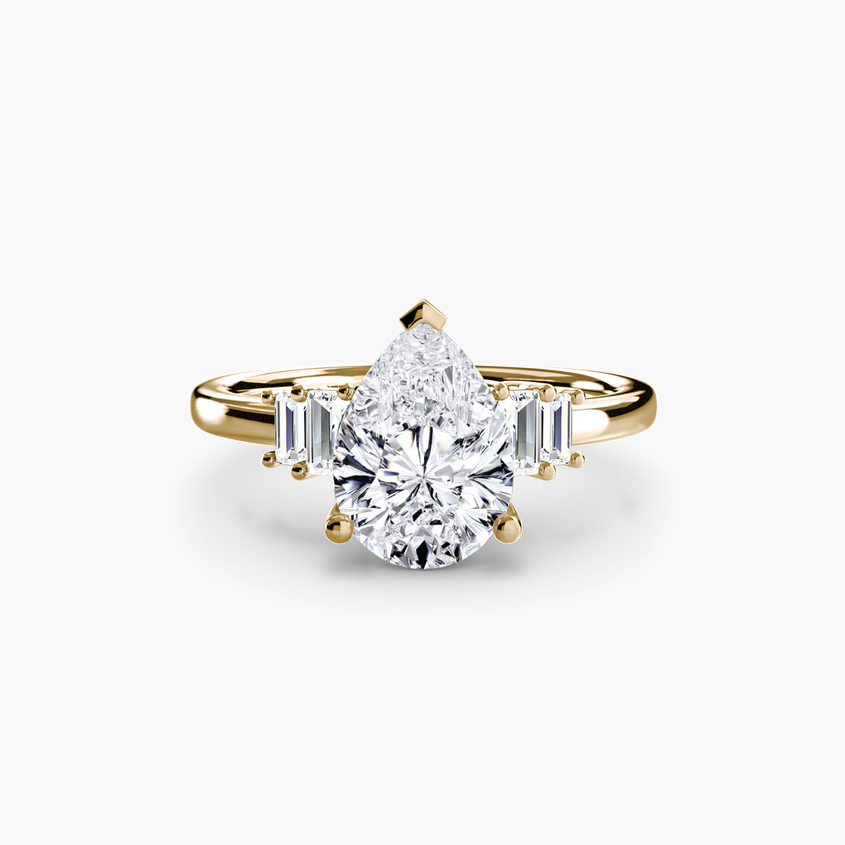 Ring Setting - 18K Yellow Gold (Emerald)