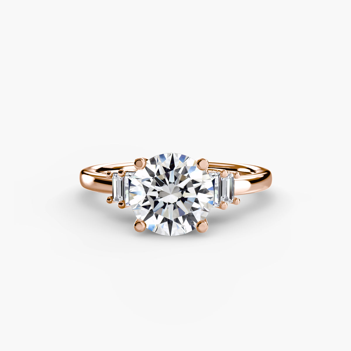Ring Setting - 18K Rose Gold (Princess)