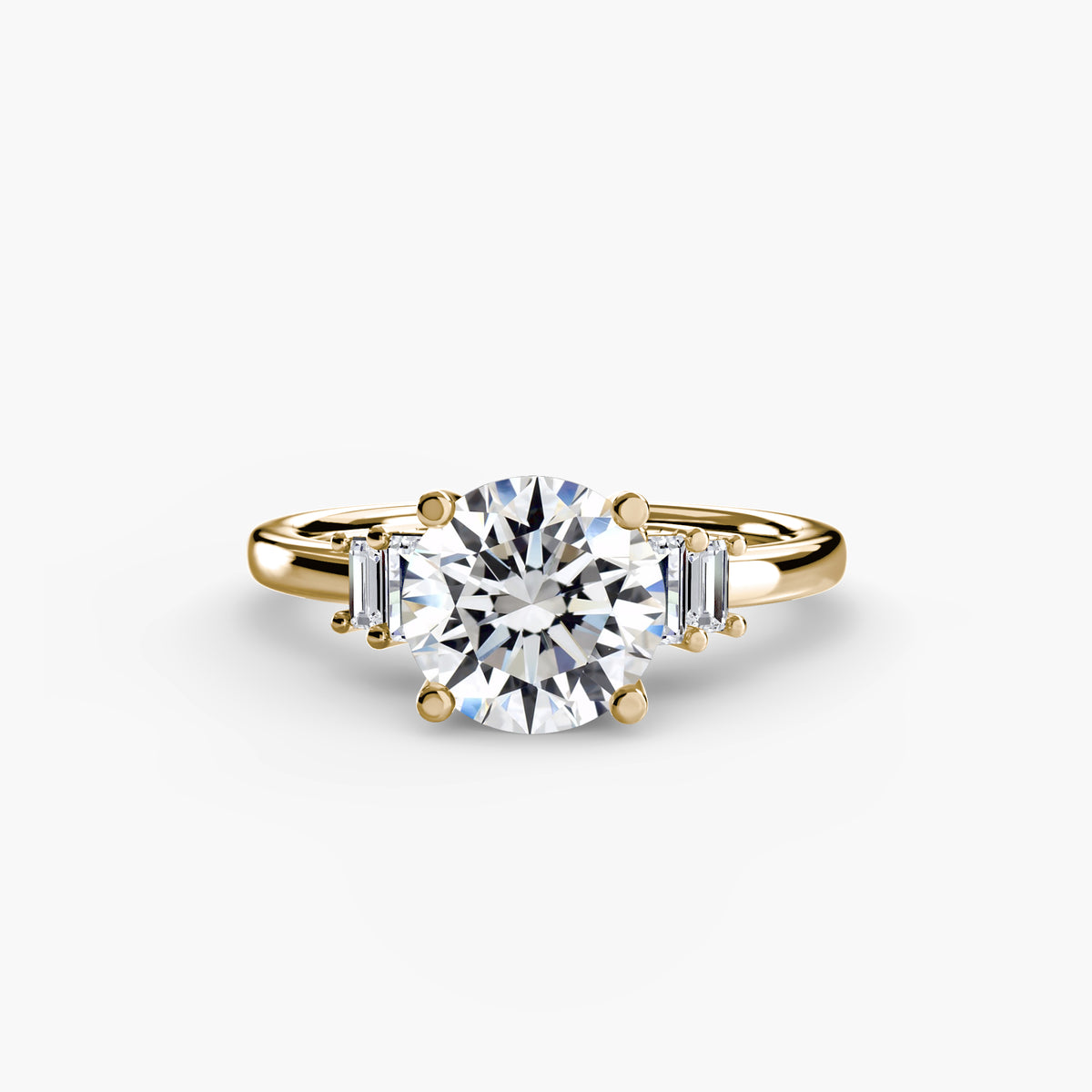Ring Setting - 14K Yellow Gold (Princess)