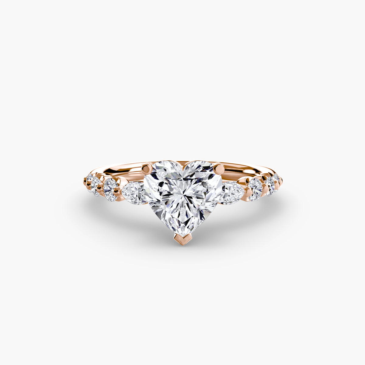 Ring Setting - 18K Rose Gold (Radiant)