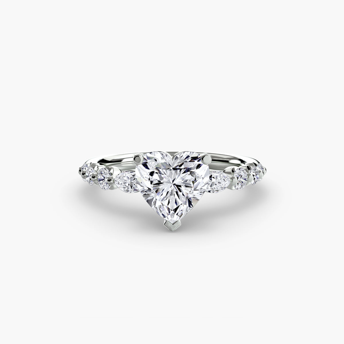 Ring Setting - 18K White Gold (Radiant)