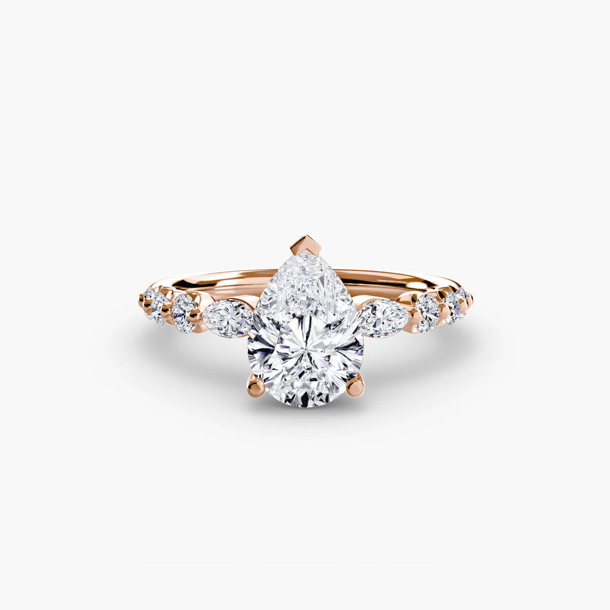 Ring Setting - 18K Rose Gold (Emerald)