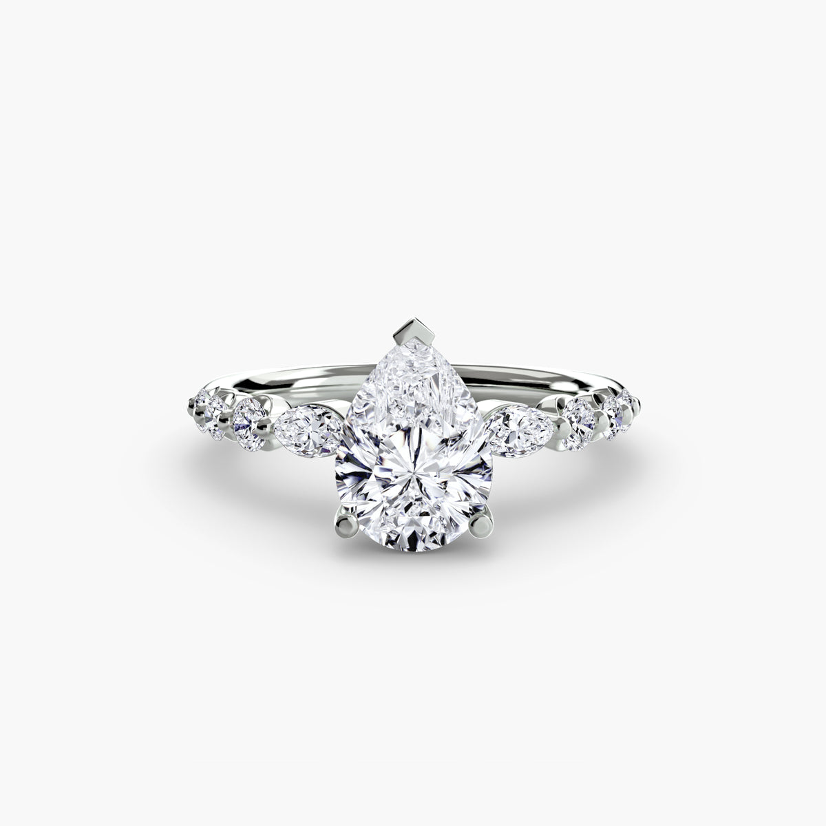Ring Setting - 18K White Gold (Emerald)