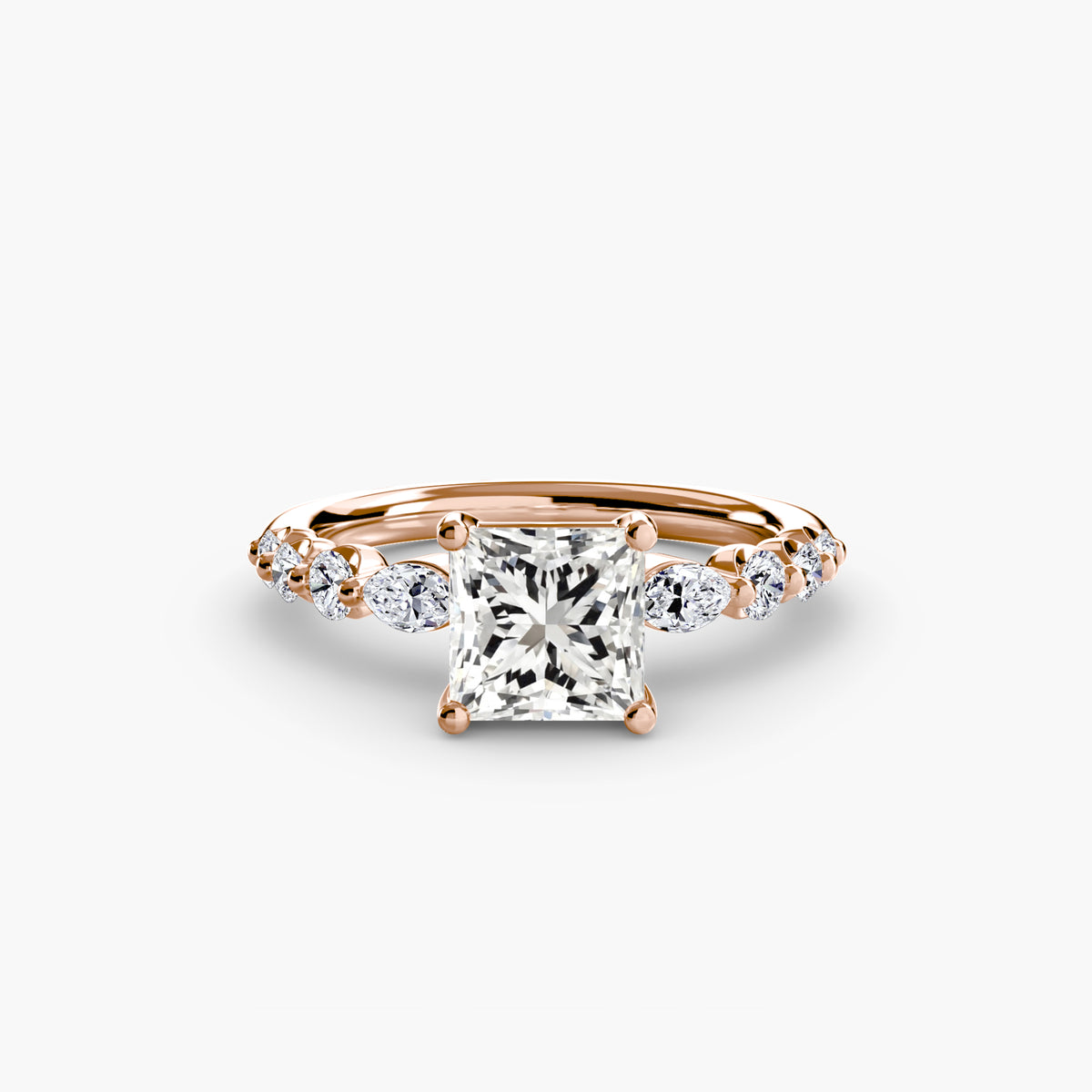 Ring Setting - 14K Rose Gold (Cushion)