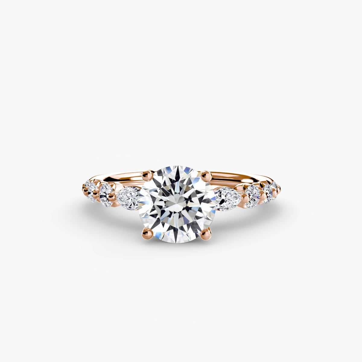 Ring Setting - 14K Rose Gold (Princess)
