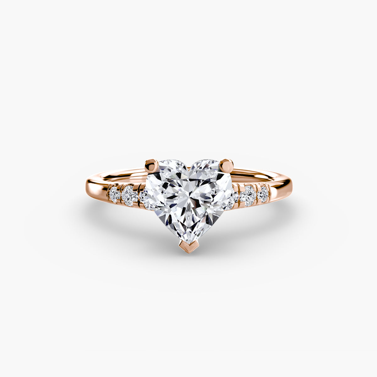 Ring Setting - 14K Rose Gold (Radiant)