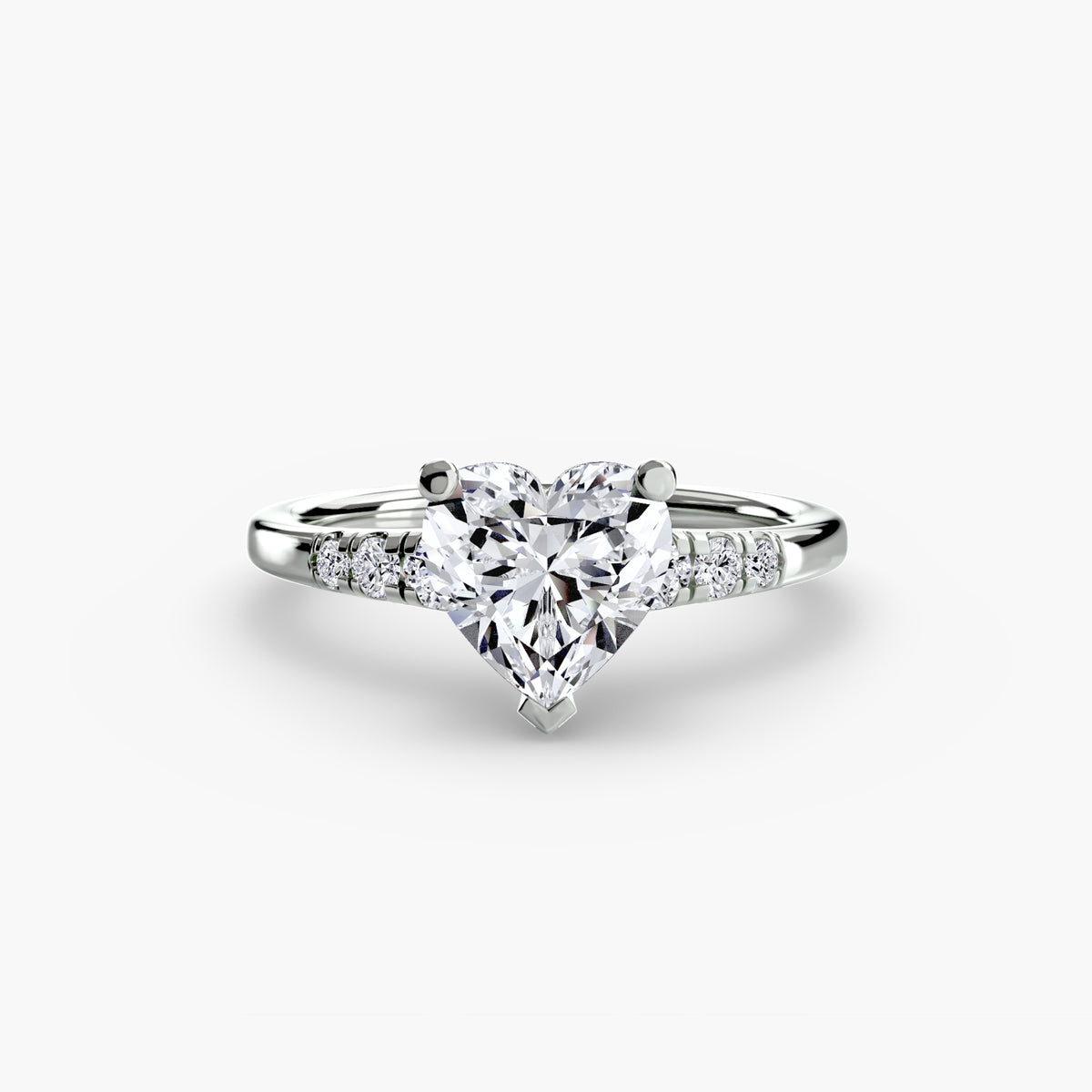 Ring Setting - 14K White Gold (Radiant)
