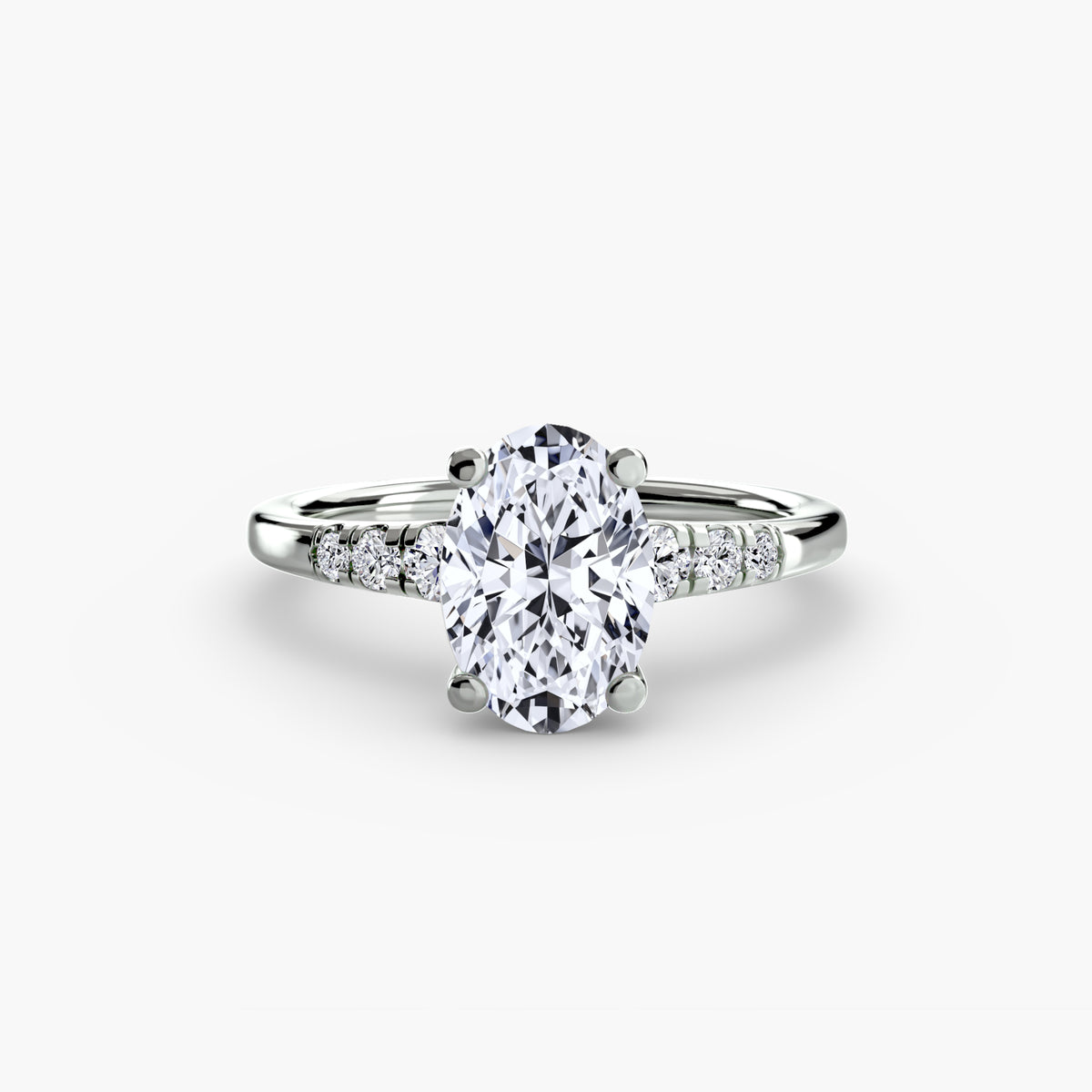 Ring Setting - 14K White Gold (Pear)