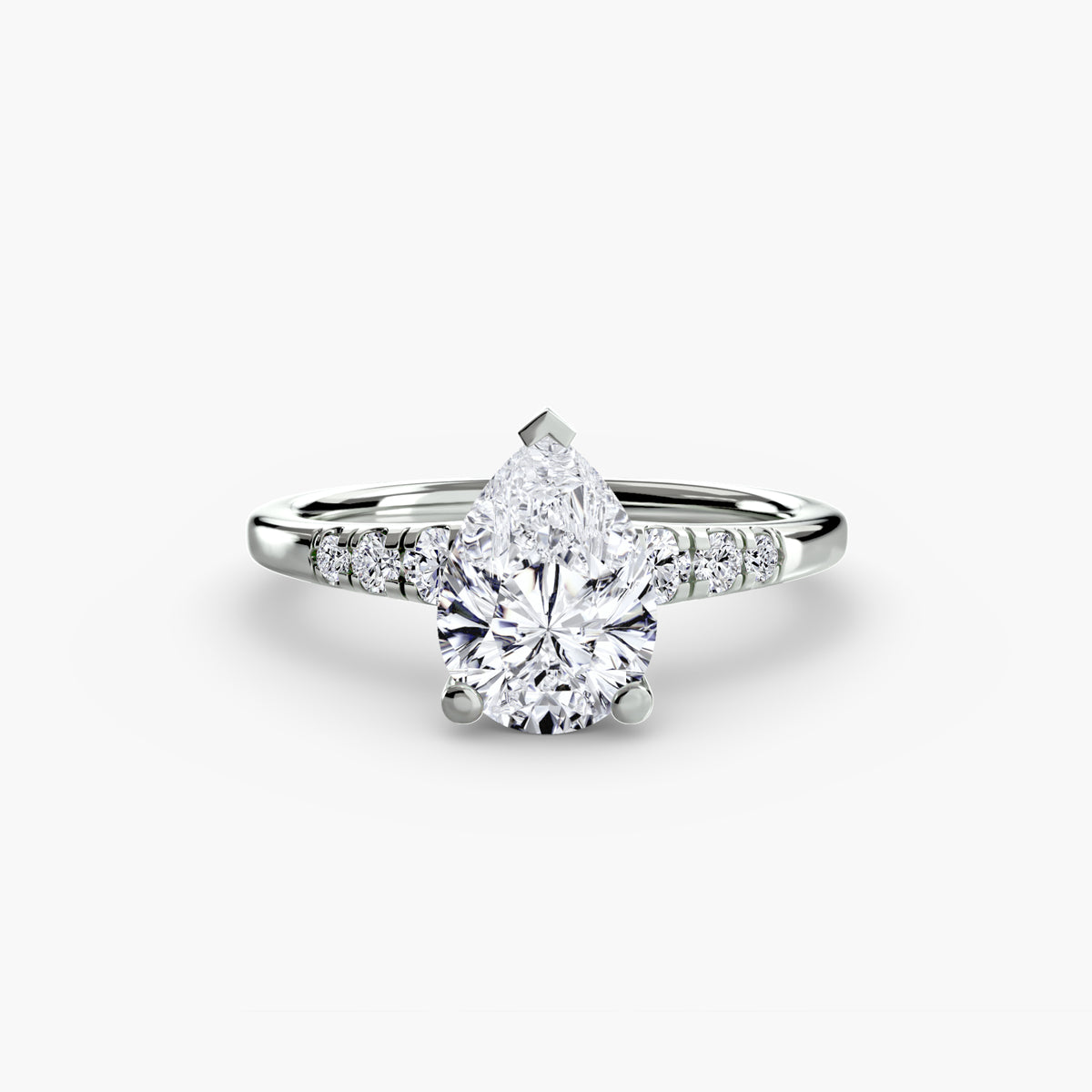 Ring Setting - 14K White Gold (Emerald)