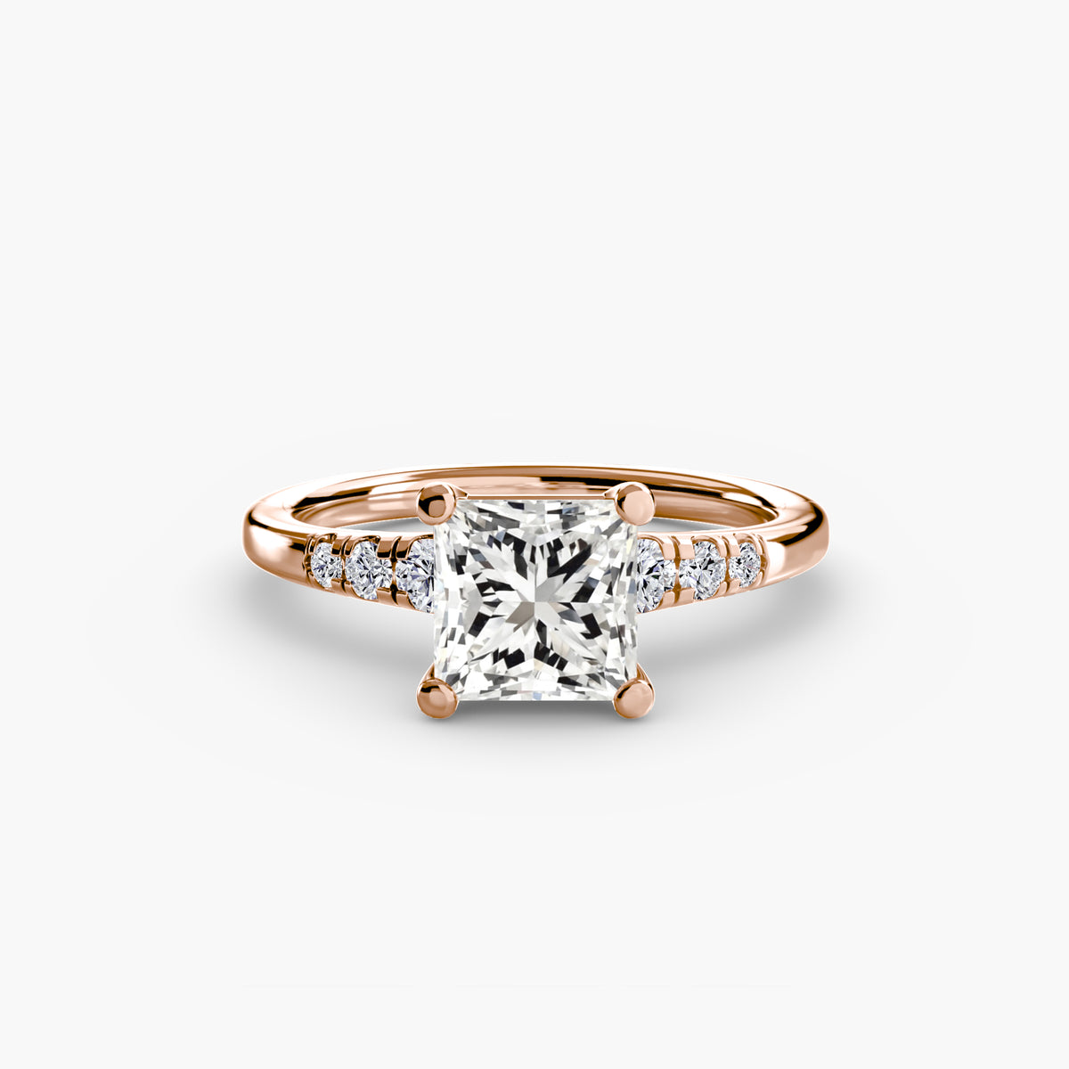 Ring Setting - 18K Rose Gold (Cushion)